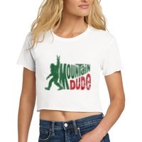 Mountain Dude Bigfoot Sasquatch Rock On Crop Top
