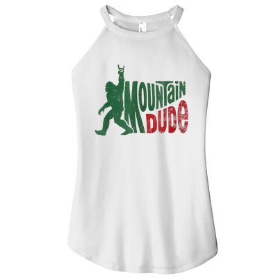 Mountain Dude Bigfoot Sasquatch Rock On Women's Perfect Tri Rocker Tank