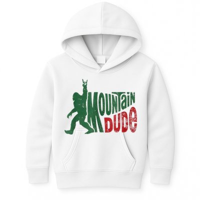 Mountain Dude Bigfoot Sasquatch Rock On Kids Hoodie