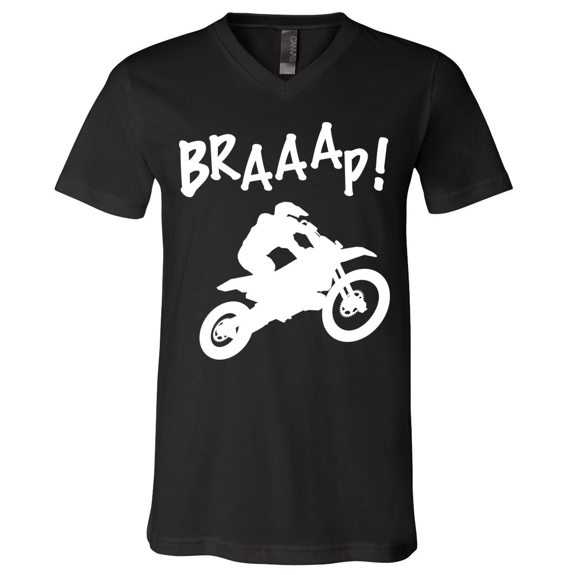 Motocross Dirt Bike Braaap Gift V-Neck T-Shirt