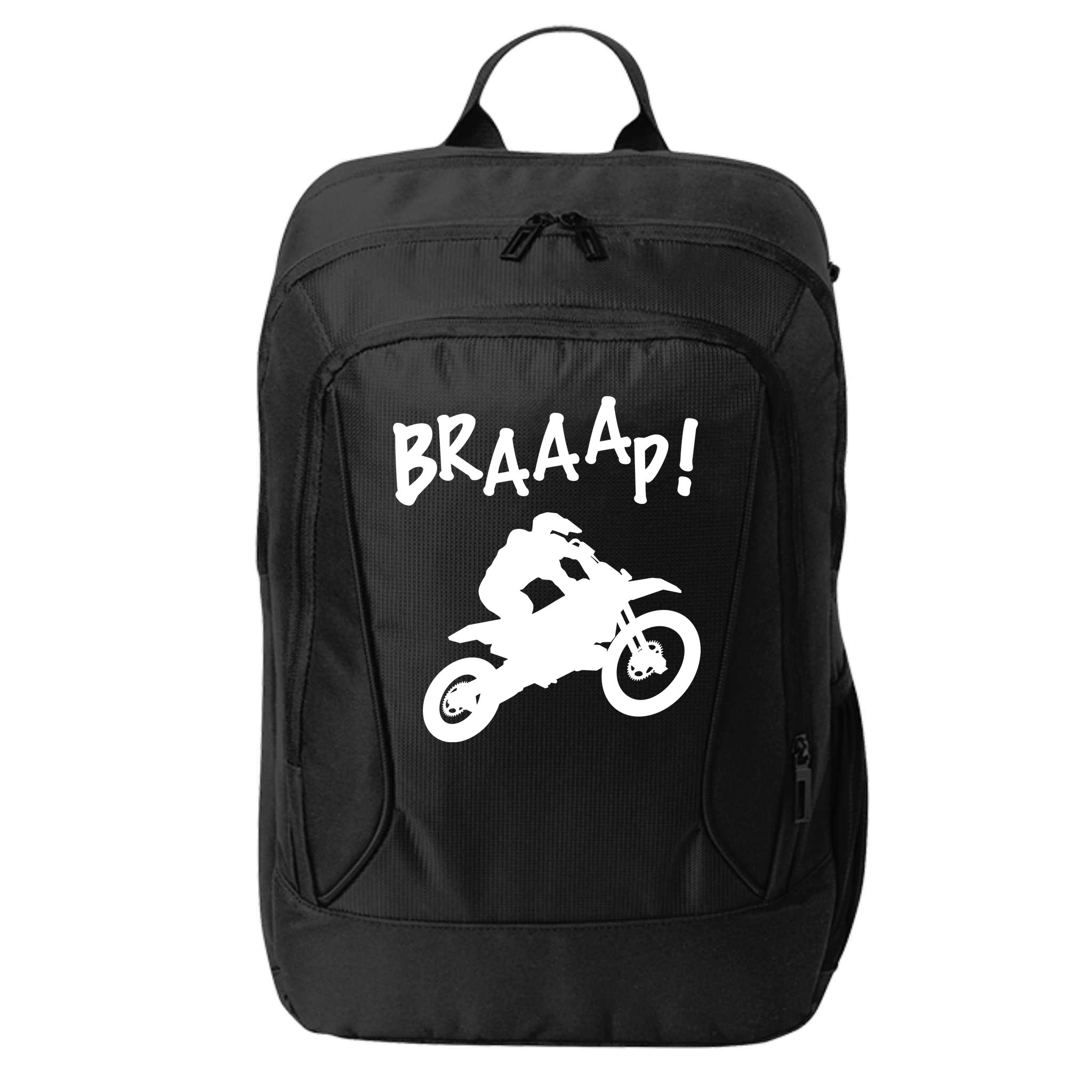 Motocross Dirt Bike Braaap Gift City Backpack