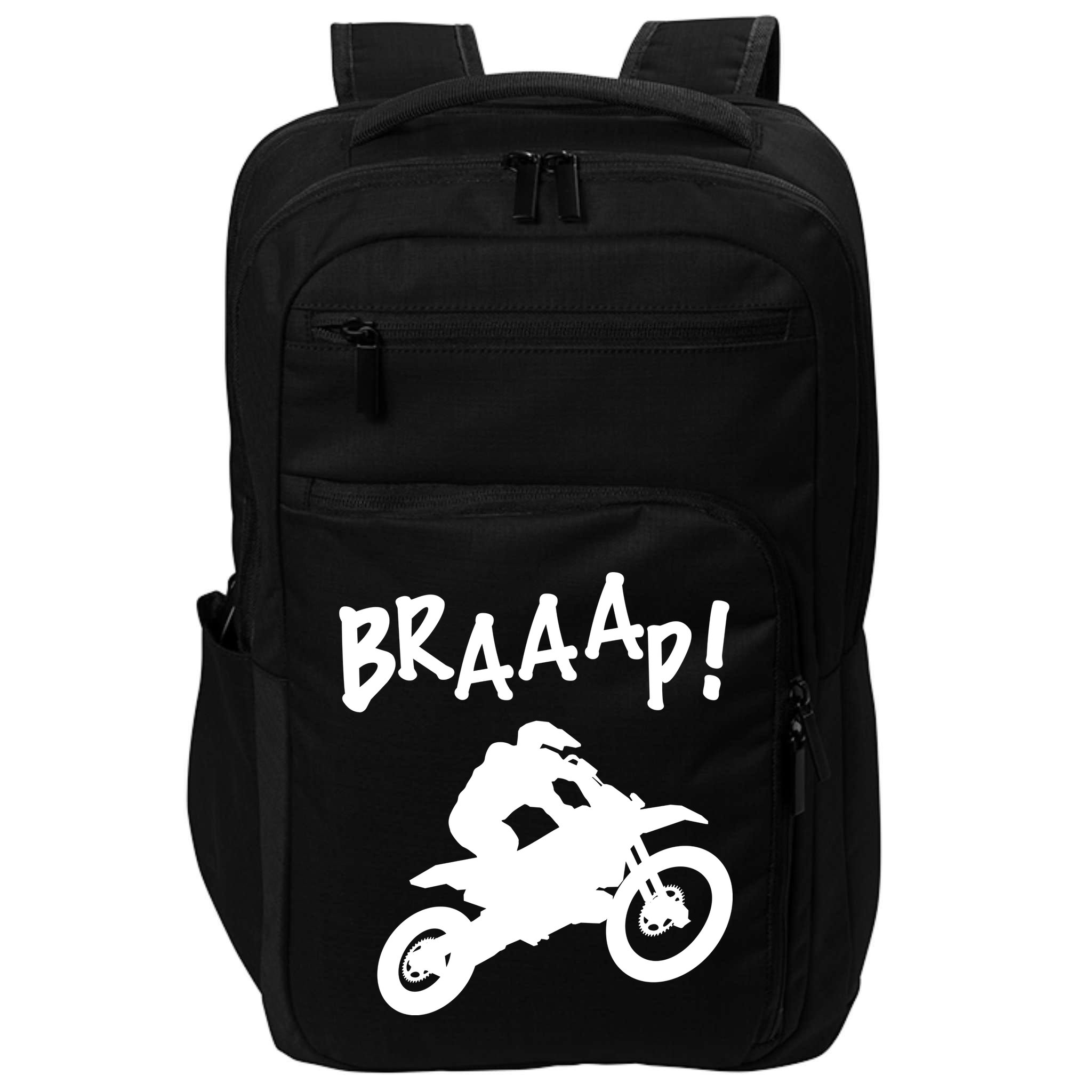 Motocross Dirt Bike Braaap Gift Impact Tech Backpack