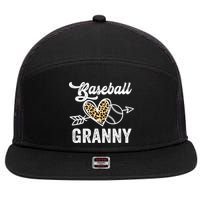 Mothers Day Baseball Granny Leopard Gift 7 Panel Mesh Trucker Snapback Hat