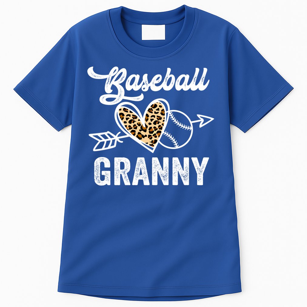 Mothers Day Baseball Granny Leopard Gift Tall T-Shirt