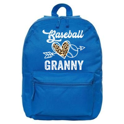 Mothers Day Baseball Granny Leopard Gift 16 in Basic Backpack