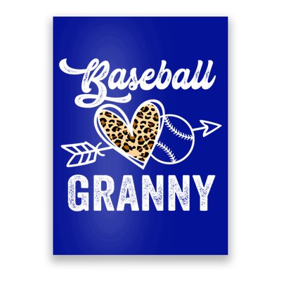 Mothers Day Baseball Granny Leopard Gift Poster
