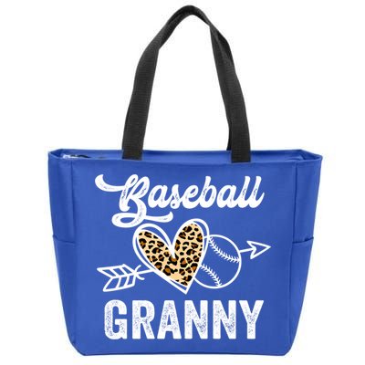 Mothers Day Baseball Granny Leopard Gift Zip Tote Bag