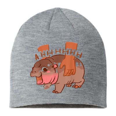 Moo Deng Bouncy Pig In Thai Picture The Cute Baby Hippo Sustainable Beanie