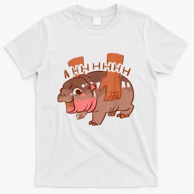 Moo Deng Bouncy Pig In Thai Picture The Cute Baby Hippo T-Shirt