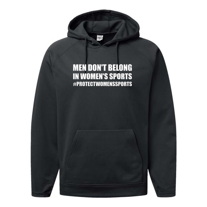 Men Dont Belong In Womens Sports | Protect Womens Sports | Riley Gaines Performance Fleece Hoodie