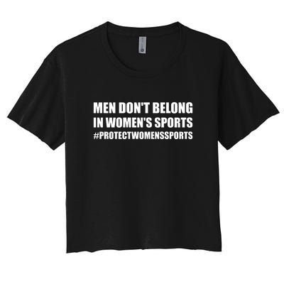 Men Dont Belong In Womens Sports | Protect Womens Sports | Riley Gaines Women's Crop Top Tee