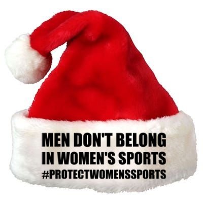 Men Dont Belong In Womens Sports | Protect Womens Sports | Riley Gaines Premium Christmas Santa Hat