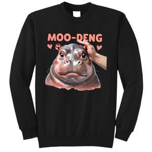 Moo Deng Bouncy Pig In Thai Picture The Cute Baby Hippo Sweatshirt