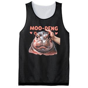 Moo Deng Bouncy Pig In Thai Picture The Cute Baby Hippo Mesh Reversible Basketball Jersey Tank