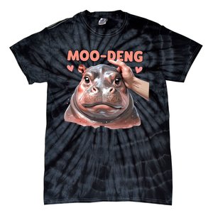 Moo Deng Bouncy Pig In Thai Picture The Cute Baby Hippo Tie-Dye T-Shirt