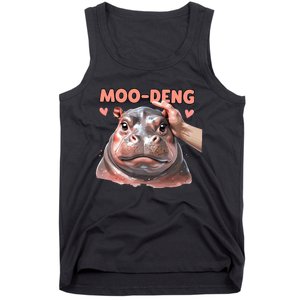 Moo Deng Bouncy Pig In Thai Picture The Cute Baby Hippo Tank Top