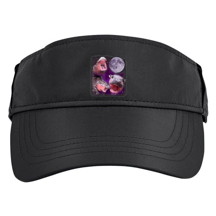 Moo Deng Bouncy Pig In Thai Picture Howling Under The Moon Adult Drive Performance Visor