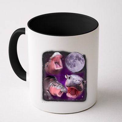 Moo Deng Bouncy Pig In Thai Picture Howling Under The Moon Mug