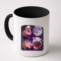 Moo Deng Bouncy Pig In Thai Picture Howling Under The Moon Mug