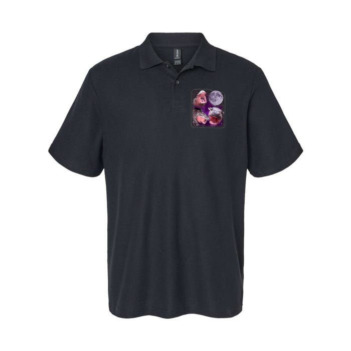 Moo Deng Bouncy Pig In Thai Picture Howling Under The Moon Polo