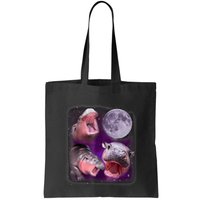 Moo Deng Bouncy Pig In Thai Picture Howling Under The Moon Bag