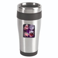 Moo Deng Bouncy Pig In Thai Picture Howling Under The Moon 16oz Travel Tumbler
