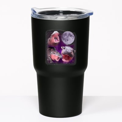 Moo Deng Bouncy Pig In Thai Picture Howling Under The Moon Tumbler