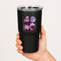 Moo Deng Bouncy Pig In Thai Picture Howling Under The Moon Tumbler