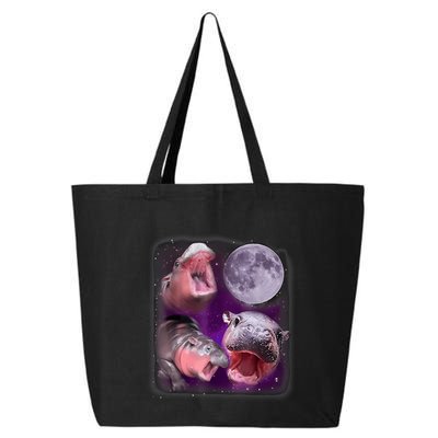 Moo Deng Bouncy Pig In Thai Picture Howling Under The Moon 25L Jumbo Tote