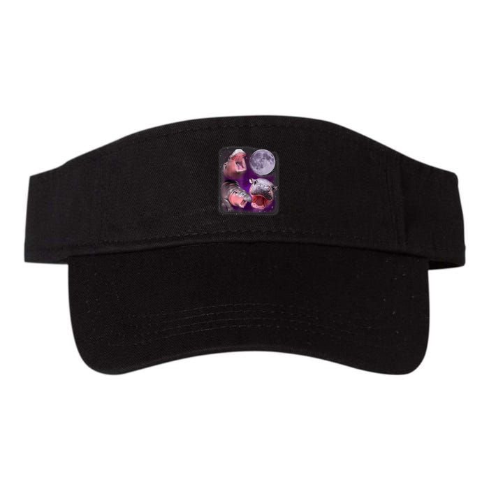 Moo Deng Bouncy Pig In Thai Picture Howling Under The Moon Visor