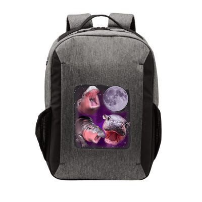 Moo Deng Bouncy Pig In Thai Picture Howling Under The Moon Vector Backpack