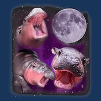 Moo Deng Bouncy Pig In Thai Picture Howling Under The Moon Infant Baby Jersey Bodysuit
