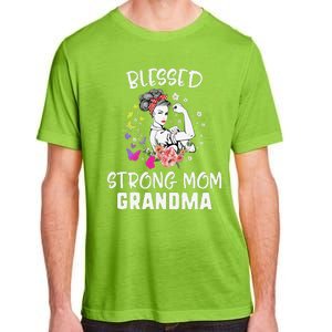 MotherS Day Blessed Strong Mom Grandma Strong Women Gift Adult ChromaSoft Performance T-Shirt