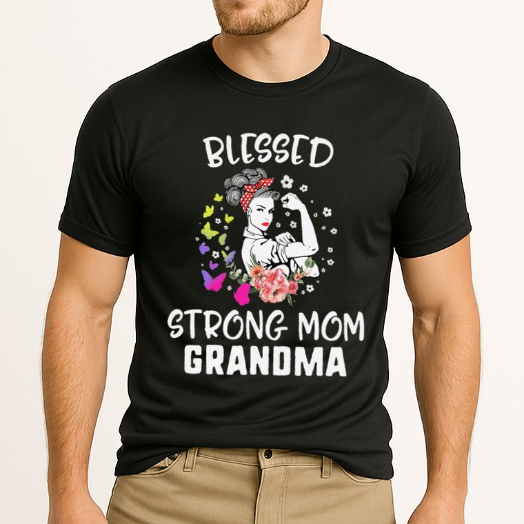 MotherS Day Blessed Strong Mom Grandma Strong Women Gift Cooling Performance Crew T-Shirt