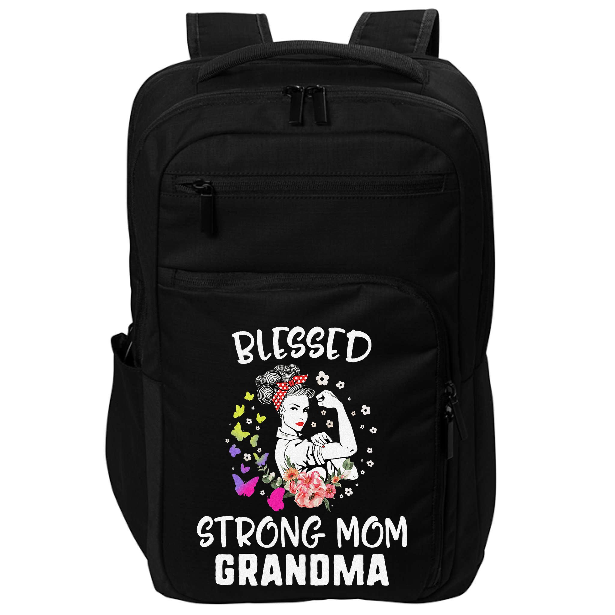 MotherS Day Blessed Strong Mom Grandma Strong Women Gift Impact Tech Backpack