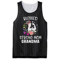 MotherS Day Blessed Strong Mom Grandma Strong Women Gift Mesh Reversible Basketball Jersey Tank