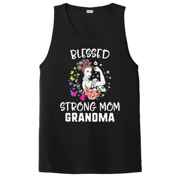 MotherS Day Blessed Strong Mom Grandma Strong Women Gift PosiCharge Competitor Tank