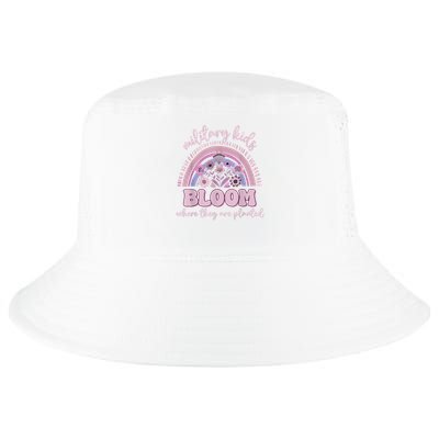 Military  Dandelion Bloom Where They're Planted Purple Up Cool Comfort Performance Bucket Hat
