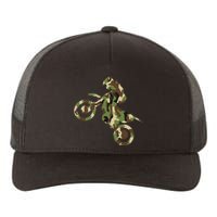 Motocross Dirt Bike Racing Camo Camouflage Yupoong Adult 5-Panel Trucker Hat