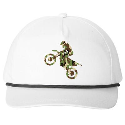 Motocross Dirt Bike Racing Camo Camouflage Snapback Five-Panel Rope Hat