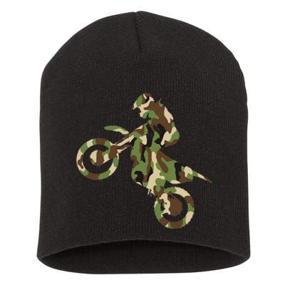 Motocross Dirt Bike Racing Camo Camouflage Short Acrylic Beanie