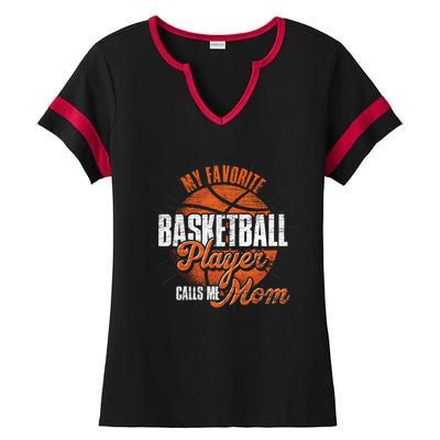 Mothers Day Basketball Fan Basketball Player Mom Basketball Meaningful Gift Ladies Halftime Notch Neck Tee