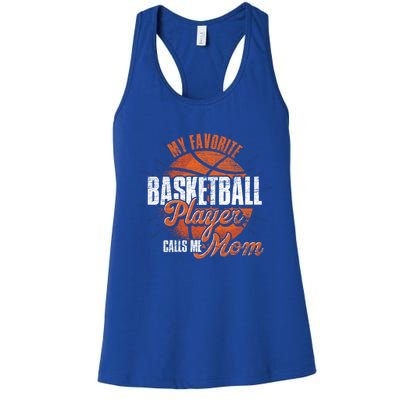 Mothers Day Basketball Fan Basketball Player Mom Basketball Meaningful Gift Women's Racerback Tank