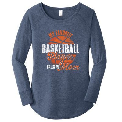 Mothers Day Basketball Fan Basketball Player Mom Basketball Meaningful Gift Women's Perfect Tri Tunic Long Sleeve Shirt