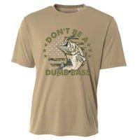 Me.N DonT Be A Dumb Bass Fishing American Flag Vintage Cooling Performance Crew T-Shirt