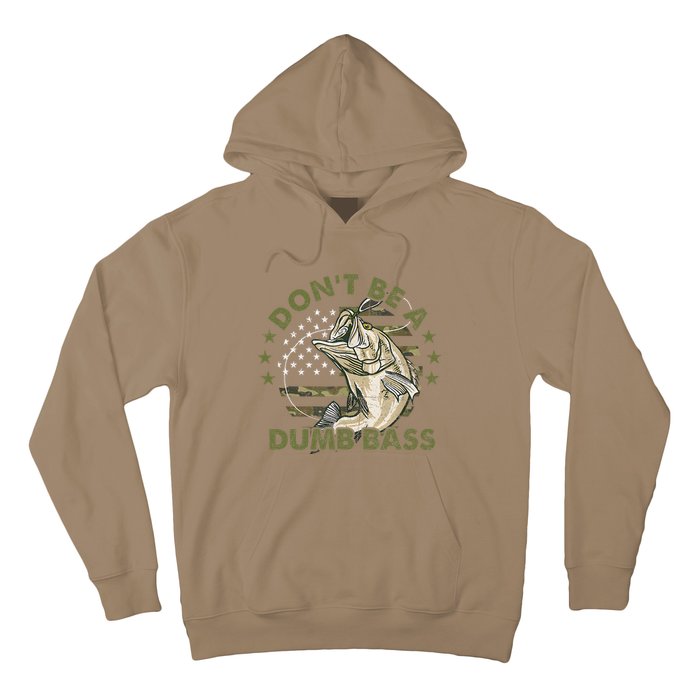 Me.N DonT Be A Dumb Bass Fishing American Flag Vintage Hoodie