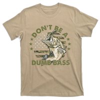 Me.N DonT Be A Dumb Bass Fishing American Flag Vintage T-Shirt