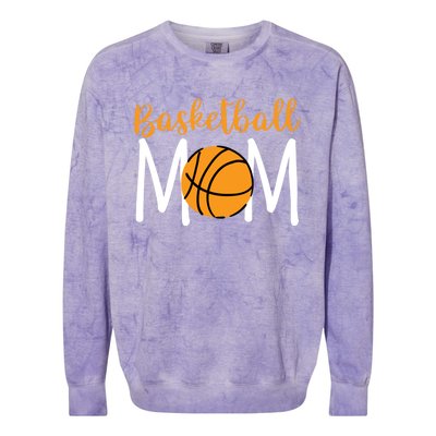 Mother's Day Baller Mommy Sport Lover Basketball Mom Gift Colorblast Crewneck Sweatshirt