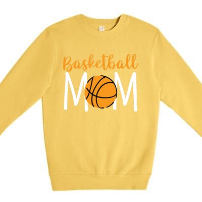 Mother's Day Baller Mommy Sport Lover Basketball Mom Gift Premium Crewneck Sweatshirt