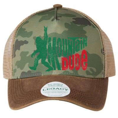 Mountain Dude Bigfoot Sasquatch Hiking Funny Legacy Tie Dye Trucker Hat